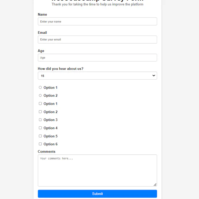 Survey Form